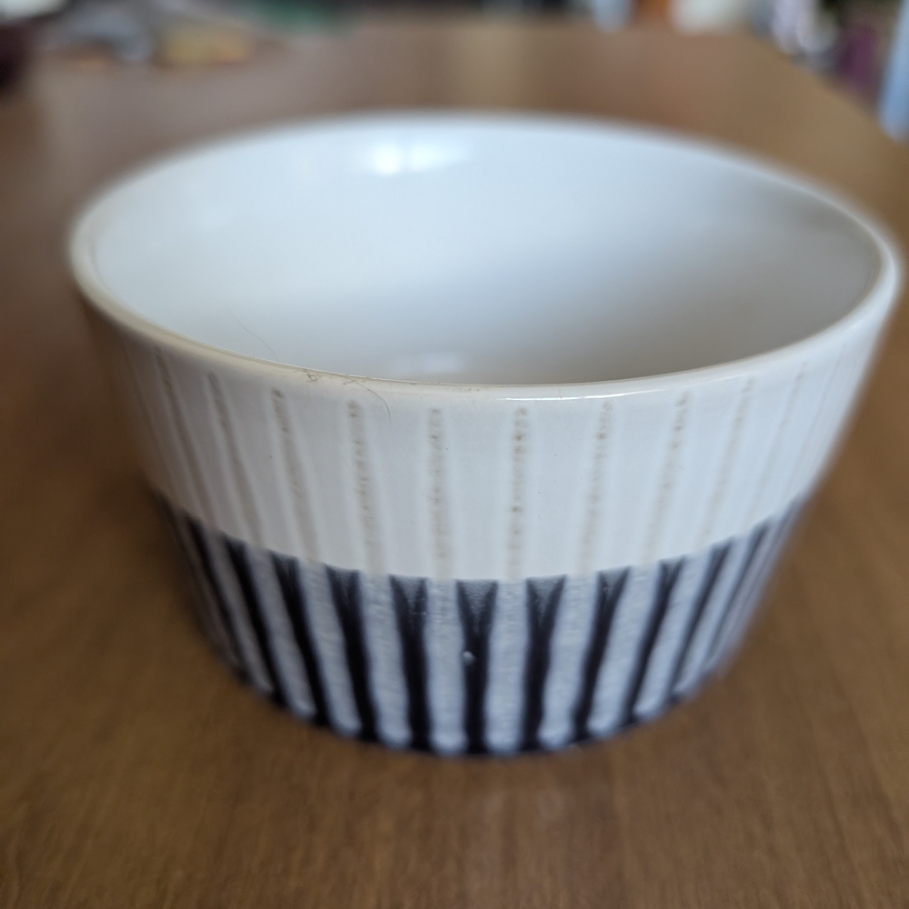 Elegant Blue and White Ceramic Bowl